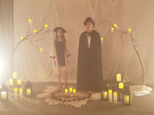 Behind the scenes of Total Eclipse with Mick Lorusso and Frida Cano. Photo by Evelyn Ellias